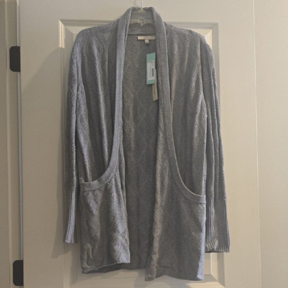 41 Hawthorn Light Gray Open Front Cardigan